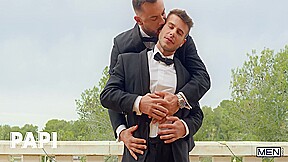 Allen King Kneels Down To Greedily Suck On Sir Peters Long, Thick Dick Before Taking A Ride On It – Papi 10 Min