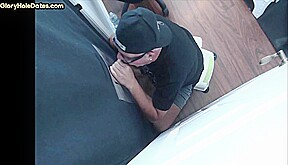 Amateur gloryhole gaydaddy sucks dick with greedy mouth