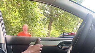 BIG COCK OLD MAN CATCHES ME STROKING WHILE CRUISING!
