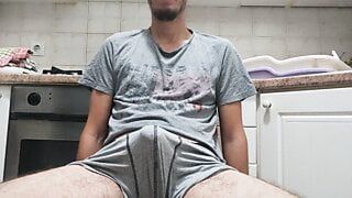 Big fat cro dick long edging precum stain