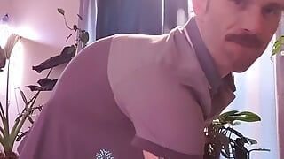 Bowing clouds and stoking cock