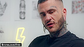 BROMO – Skinny Twink Lev Ivankov Gets His Asshole Drilled By His Super Sexy Tattoo Artist Fly Tatem