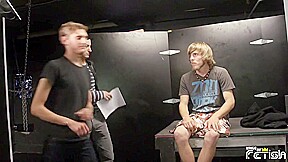 Chubby twink gets his ass pounded in hot gay foursome to not go to the prison