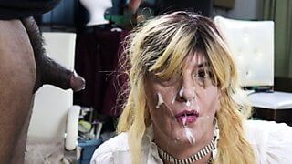 Deep throat and a hard ride for Natasha and a BBC