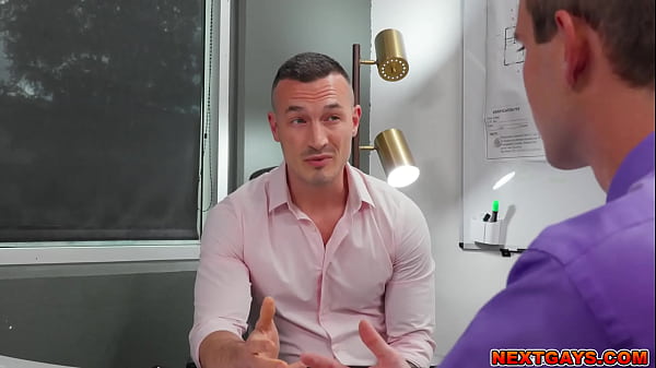 Derek Kage takes his chance to fuck this new guy Scott Finn as saying its is part of his interview