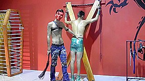 Flogging His Hot Young Ass – Justin Martinez & Ryann Ruckers