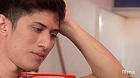 Gay twink gets his tight ass hammered by friend’s big dick