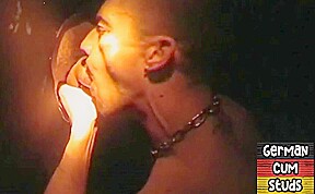 German amateur gay sucks gloryhole cock till facial