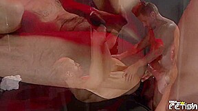 Horny guy gets his ass fucked bareback style by muscular man in spreadeagle position