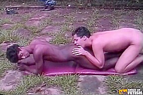 Horny Twink Gets His Asshole Screwed By A Black Friend Outside