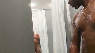 I GOT CAUGHT STROKING IN GYM SHOWERS