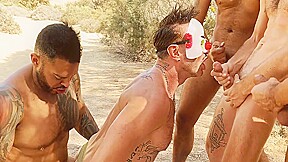 Leo Bulgari And Viktor Rom – The Curious Clown Orgy With Jens Rom Pablo Y Sebas Cruising At Maspalomas Dunes – Full Super Video