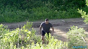 Muscle bear foursome and facial cum