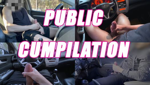 Public Cumpilation #3 – 15 Cumshots in Public