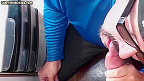 Real gloryhole amateur giving head