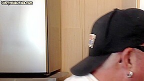 Spycam mature in gloryhole giving head