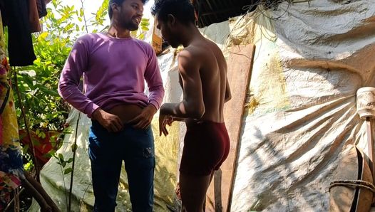 Two college boys are parking their car and taking bath in cold water in the village – Indian Gay Movies In Hindi