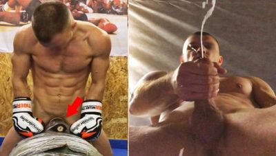 A real MMA FIGHTER fucks a Virtual GAY MAN during a WORKOUT in the gym…