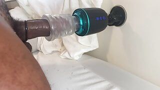 Automasturbator Milking My Big Black Cock to a Big Moaning Cumshot