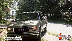 Bareback and Deep throat gangbang for sexy Bukkake Boy