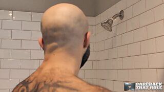 BAREBACKTHATHOLE Hairy Hunk Atlas Grant Masturbates Solo