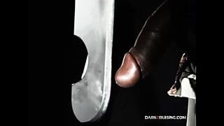 Darkcruising.com – Two black cocks in glory holes