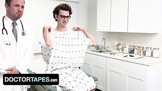 Doctor Tapes – Handsome Patient Shoots Huge Load All Over His Face While Perv Doctor Creampies Him