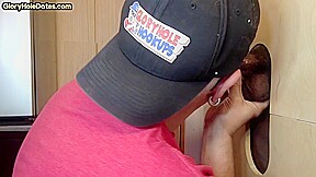 Gloryhole amateur mature gay sucks Black BF at home