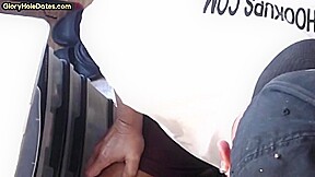 Gloryhole homemade DILF sucks cock in home closeup scene