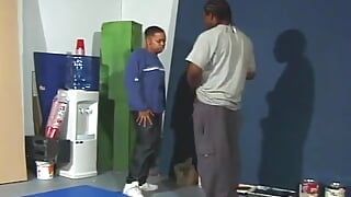 Hot black dude throats boyfriend then shags his ass hardcore