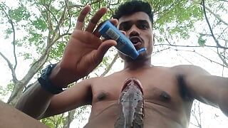 Indian Desi boy jordiweek Jungle me Oil ke sath lond ka massage korne pahucha
