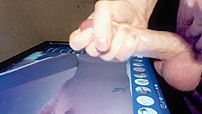 Jerking off live on rabb Precum Multiple Cumshots