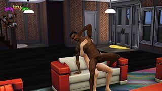 Kevin & Jerry Episode 01 – Hot Black Men Homosexual threesome with white pool boy Double Penetration – WickedWhims