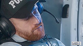 MEN – Bearded Officer Olivier Robert Lets Malik Delgaty Pound His Eager Ass & Give Him A Facial