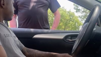 older neighbor catches me stroking