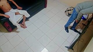 Seducing the technician at home