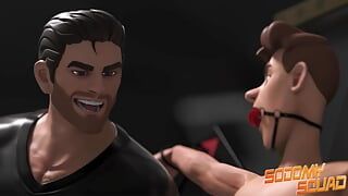 Sodomy Squad – Gay Superhero Battle Fucks Evil Stepbrother To Save Fucktropolis