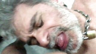 Swallowing huge construction worker's cumload