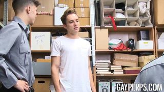 Twink suspect hammered bare in hard interracial threesome