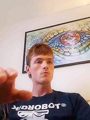 Twink webcam wank strip and self-facial