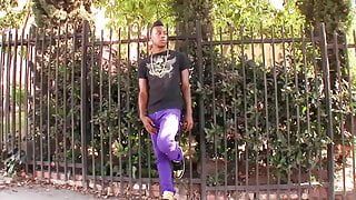 Young colored guys meet for passionate deep anal and oral sex