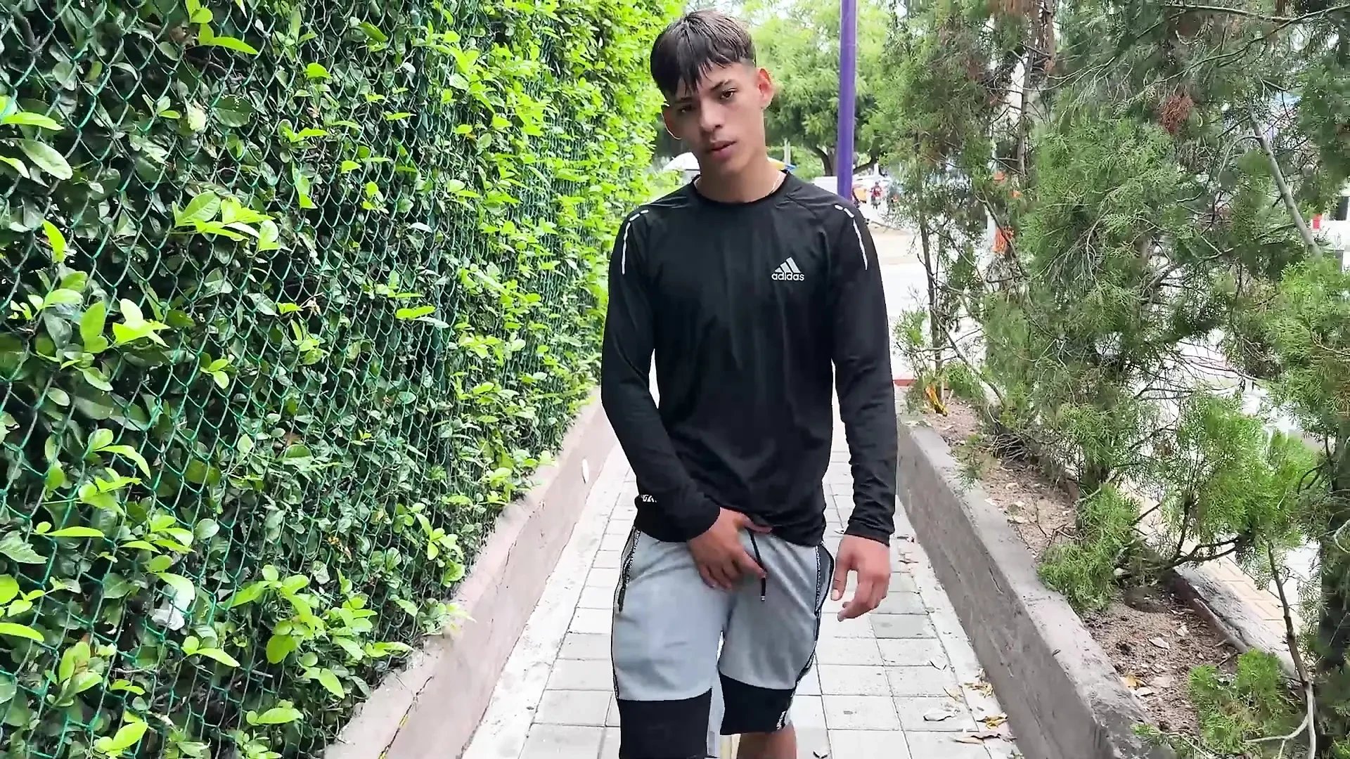 Hot latino boy Valentino Ricardo with big dick gets hanjob