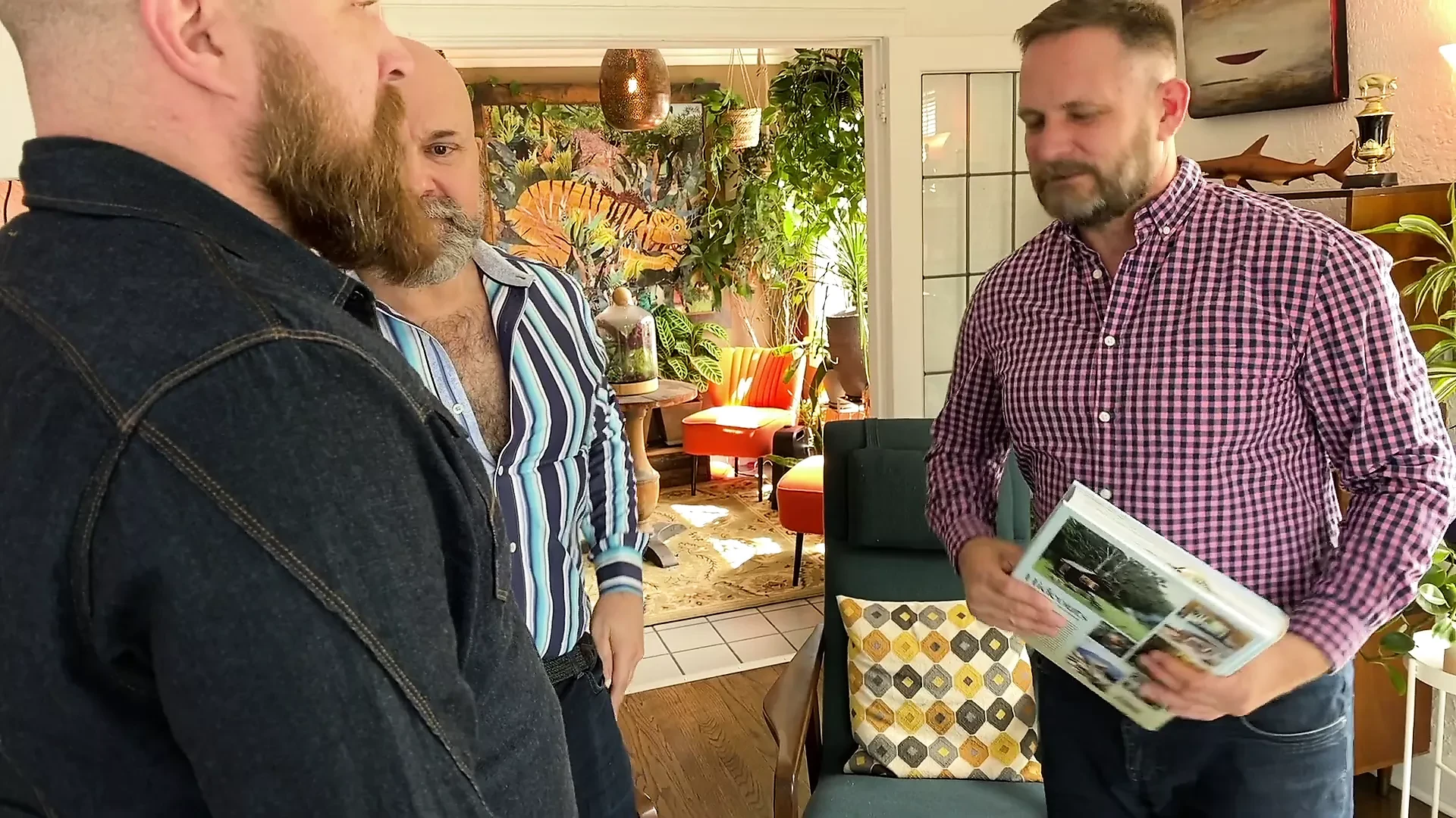 Furry Dads share a delivery guy