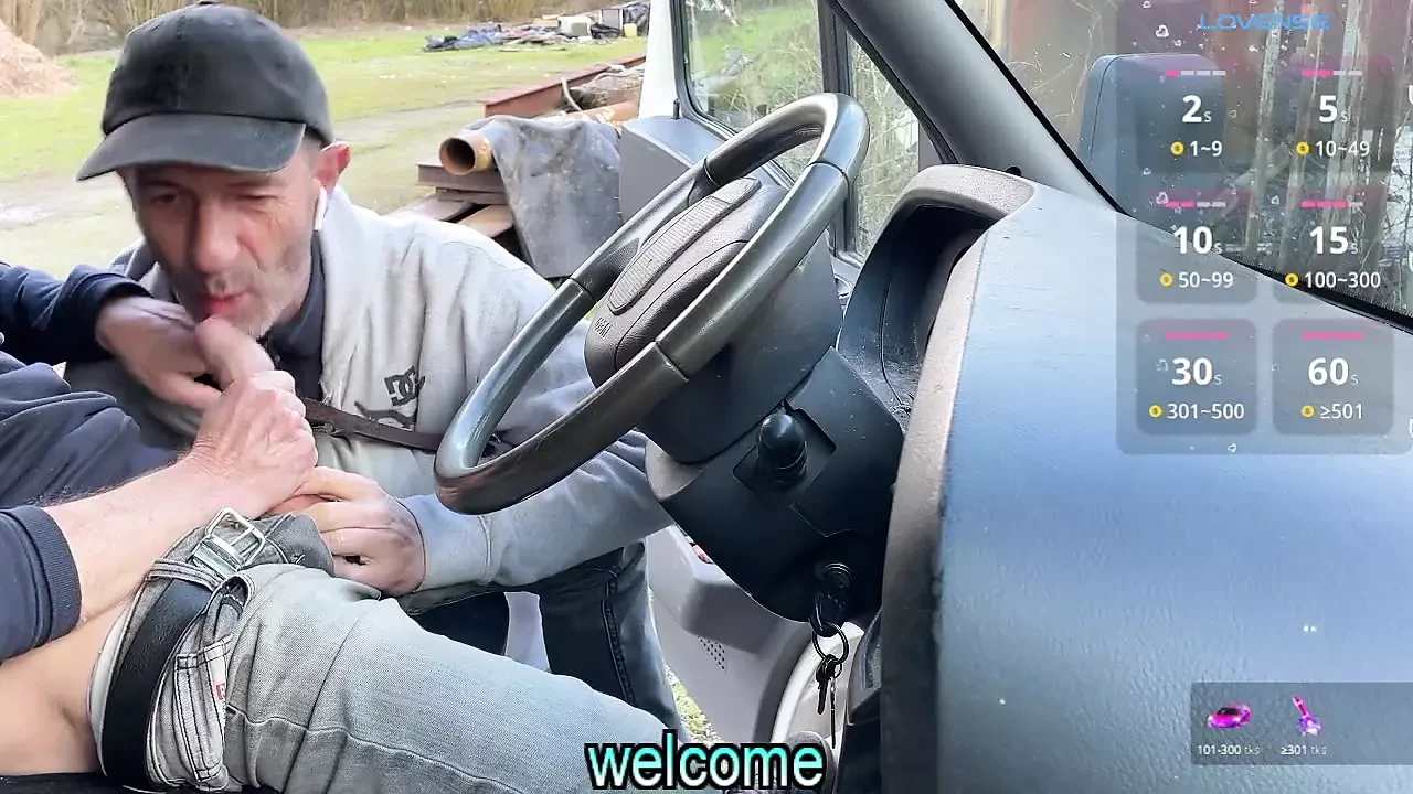 Showing Off My Big Bulge in My Truck – He Ends Up Sucking Me Hard