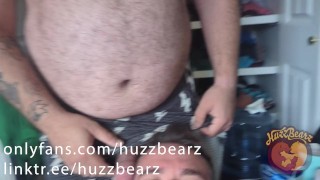 playing with my husband’s softie in his gym shorts