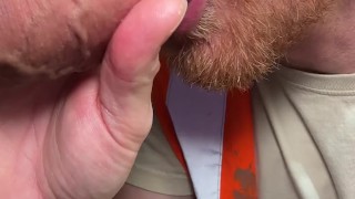 Risky Creampie Hung daddy fills Ginger Tradesman’s ass with cum on construction site
