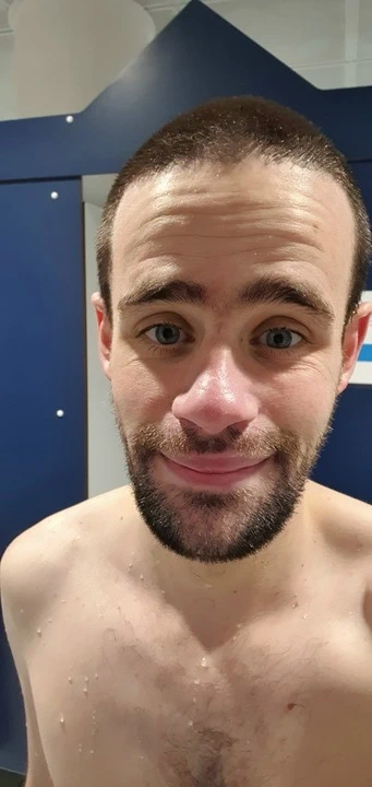 A man heats up his anus in preparation before a porn shoot In public toilets