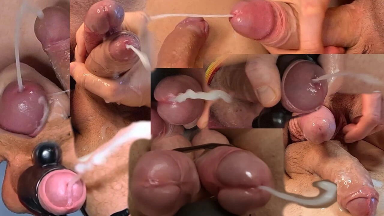 GAY CUMSHOT COMPILATION   Wanking Jerking Frotting Cumming Together Handsfree