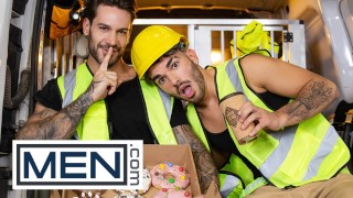 MEN – Papi Kocic Slides His Cock Through One Of The Delicious Doughnuts & Makes Pol Prince Suck It