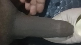 Spilling cum on grils shoe